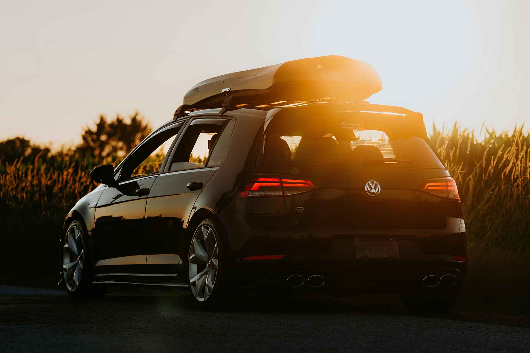 Thule-Dachbox-Sonnenuntergang